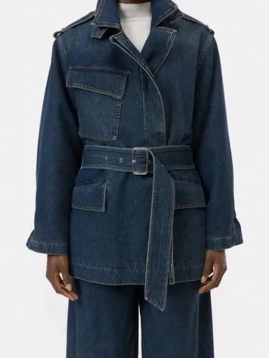 CLOSED Short Denim Trenchcoat (NWT) - Picture 3 of 6